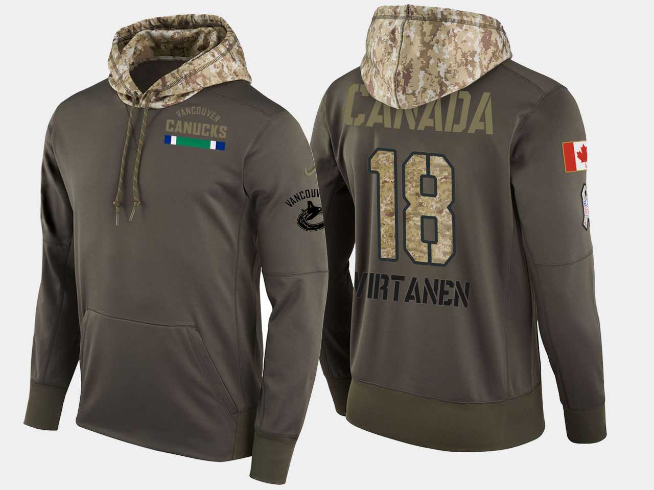 Nike Canucks 18 Jake Virtanen Olive Salute To Service Pullover Hoodie,We sell and wholesale Nike Canucks 18 Jake Virtanen Olive Salute To Service Pullover Hoodie on line form chian!